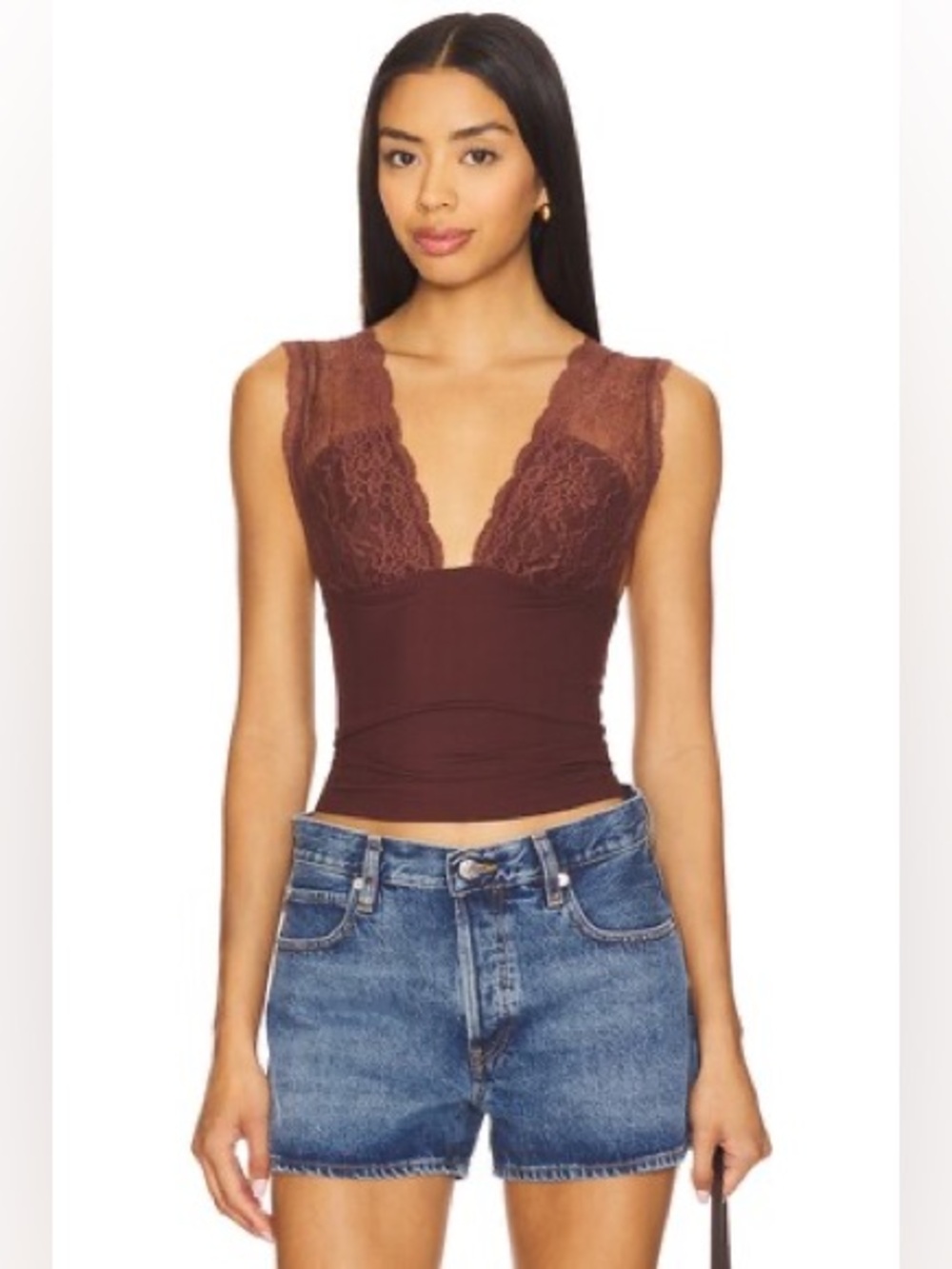 Free People Intimately Power Play Cami in Bittersweet